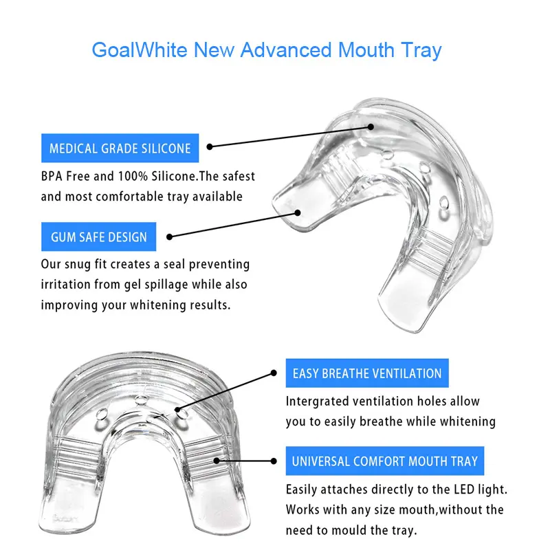 Teeth whitening mouth tray silicone designed for small mouth light GW-MT12SL 003wca