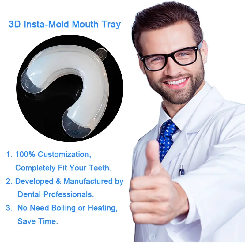 Pre-filled Silicone Gel Teeth Whitening Mouth Tray GW-MT04 03l3u