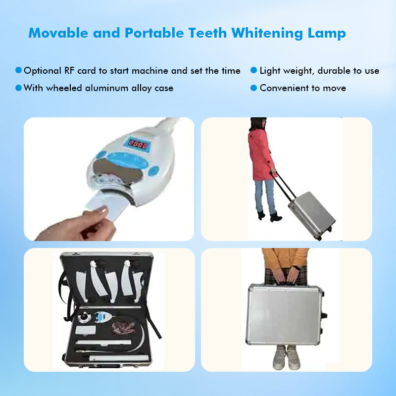 Professional Portable Dental LED Teeth Whitening Lamp Wheel Base Model For Clinic Salon Use