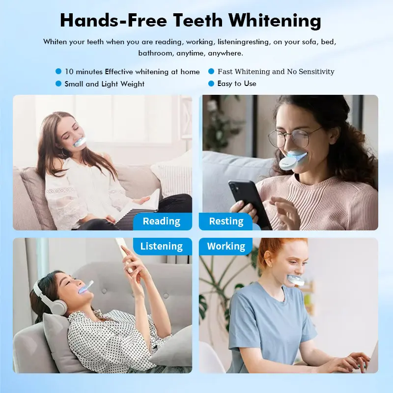 OEM Teeth Whitening Home Kit With PAP+ Peroxide Free Gel Pods and LED light