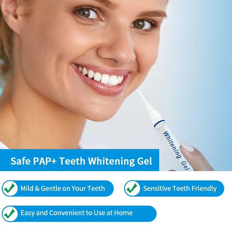 New Advanced PAP+ Peroxide Free Teeth Whitening Gel Syringe